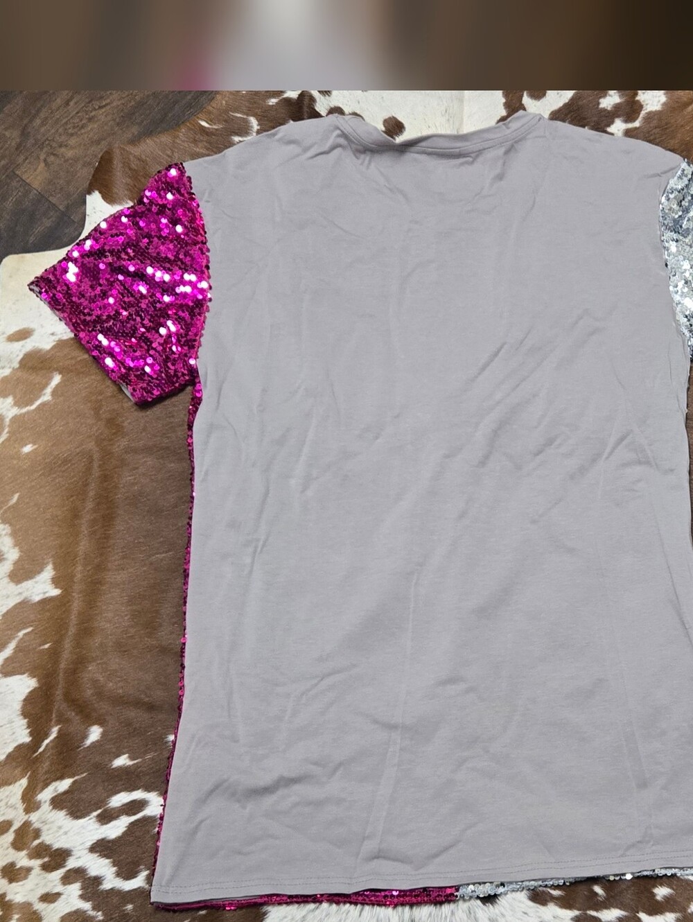 Silver and Pink Sequin Fringe Dress - Picture 3 of 7